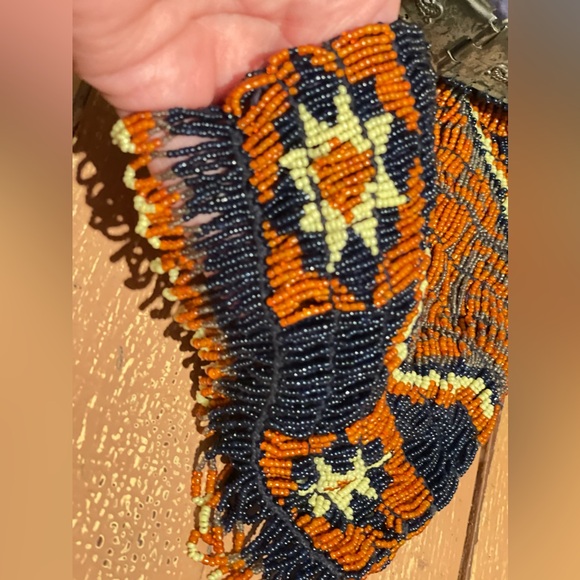 INCREDIBLE Antique ORNATE Colorful Beaded Purse w/Hinged Frame - Native American - Picture 12 of 17